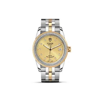 Tudor Glamour Date Automatic Diamond Champagne Dial Ladies Watch M55023-0026 01