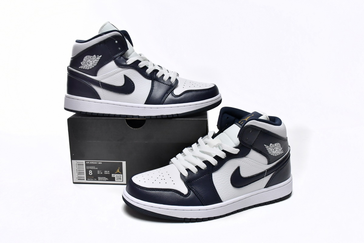 Air Jordan 1 Mid Obsidian 554724-174