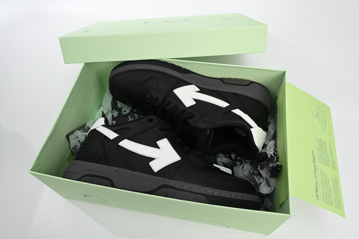 OFF-WHITE Out Of Office OOO Low TopsBlack Grey White SS22  OMIA189C99LEA0011001