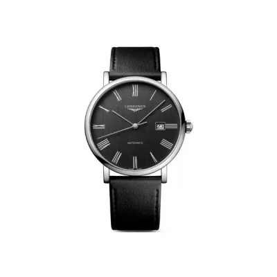 Longines Elegant Collection Grey Dial Leather Strap Men's Watch L4.911.4.71.2 01