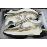 Chanel CC Logo Sneaker Khaki