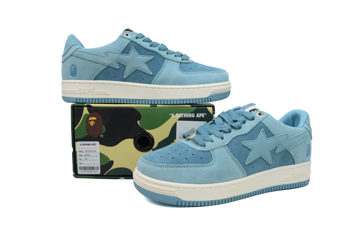 A Bathing Ape Bape Sta Blue Suede 1H70-191-004