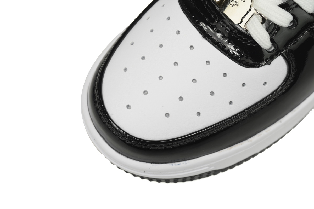 A Bathing Ape Bape Sta Low Black White Panda 1H70-191-001