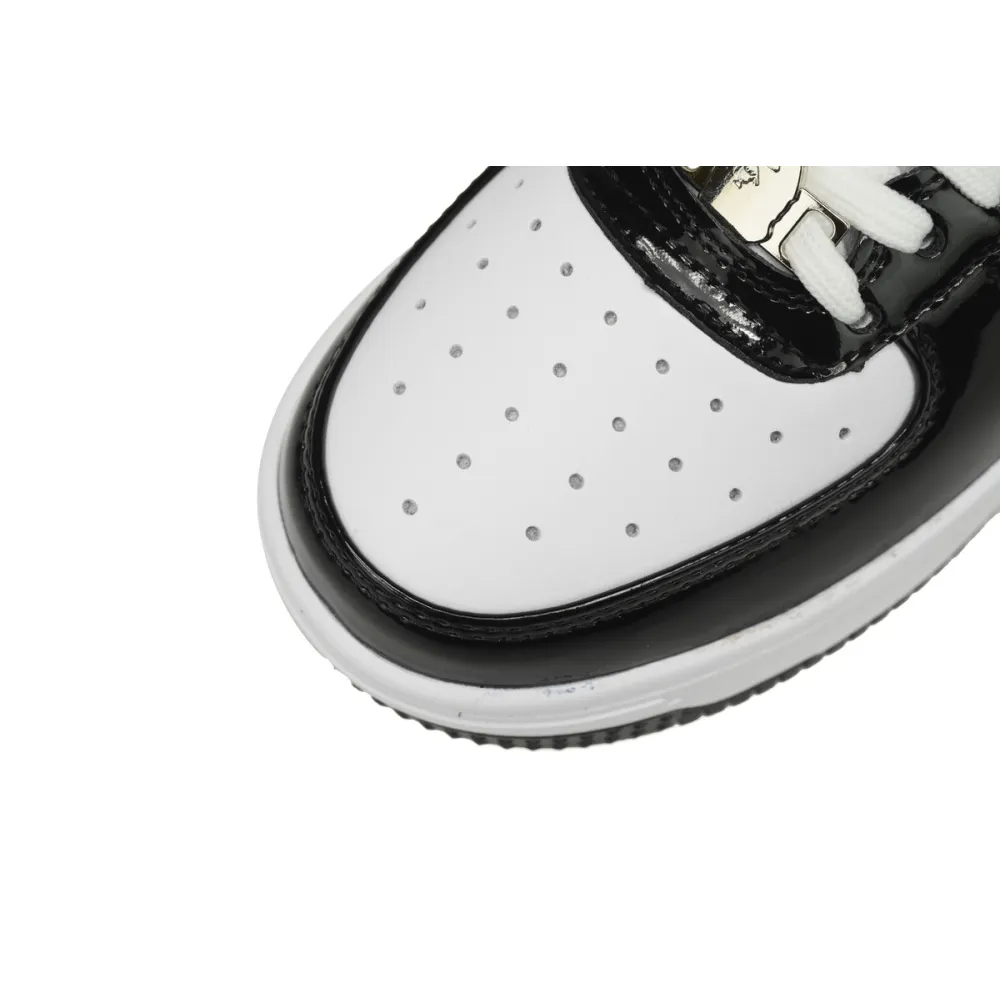 A Bathing Ape Bape Sta Low Black White Panda 1H70-191-001