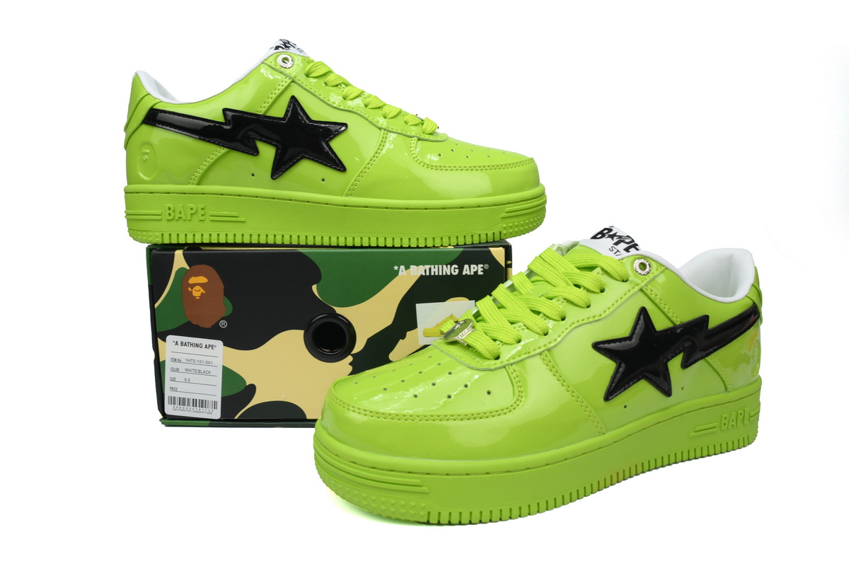 A Bathing Ape Bape Sta Low Green mirror black hook 1H70-101-001