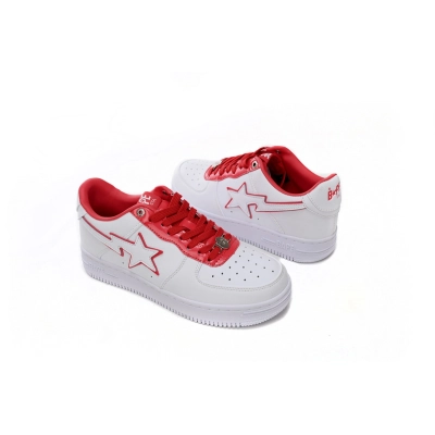 A Bathing Ape Bape Sta Low White Red Border 1J30-191-017 02