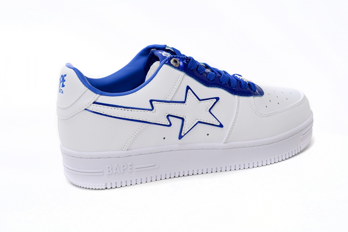 A Bathing Ape Bape Sta Low White and Blue Border 1J30-191-017