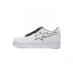A Bathing Ape Bape Sta Low White Green edge 1J30-191-017