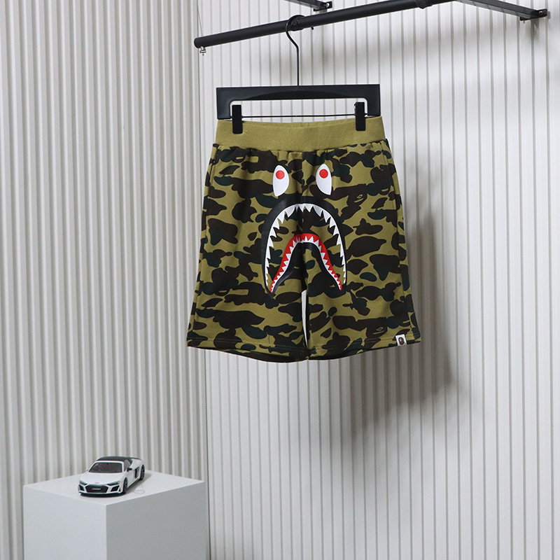 BAPE Camouflage Shark Mouth Shorts Yellow