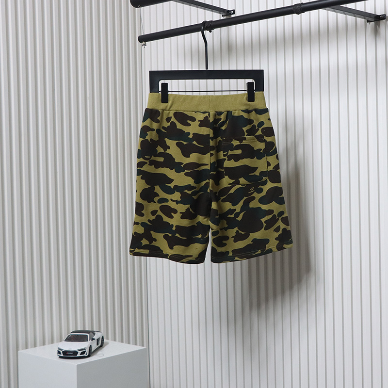BAPE Camouflage Shark Mouth Shorts Yellow