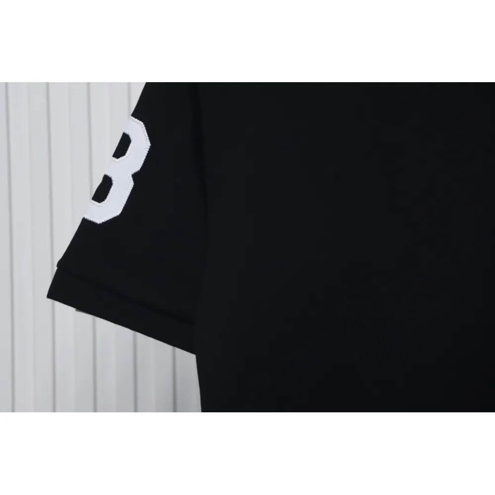 BAPE Letter Ape Head Short-Sleeved Polo Shirt Black