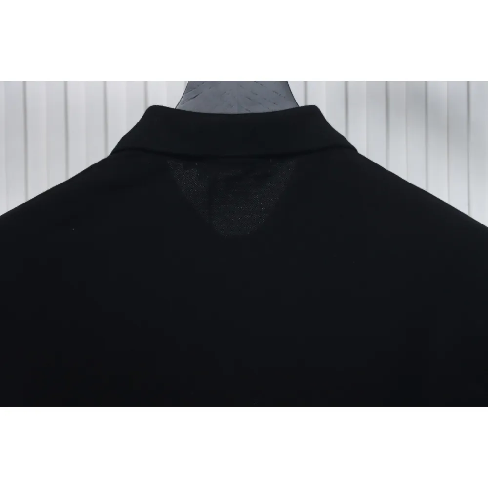 BAPE Letter Ape Head Short-Sleeved Polo Shirt Black
