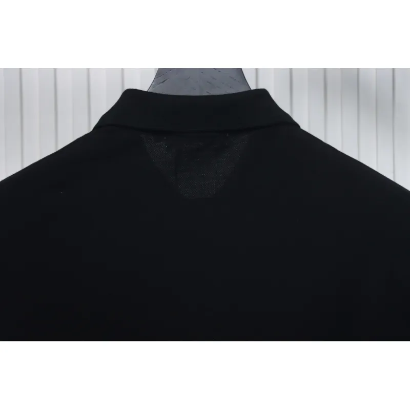 BAPE Letter Ape Head Short-Sleeved Polo Shirt Black