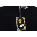 BAPE Letter Ape Head Short-Sleeved Polo Shirt Black