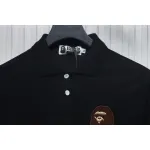 BAPE Letter Ape Head Short-Sleeved Polo Shirt Black