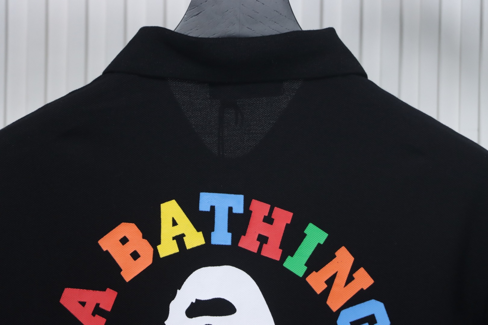 BAPE Pocket Ape Head Short-Sleeved Polo Shirt Black