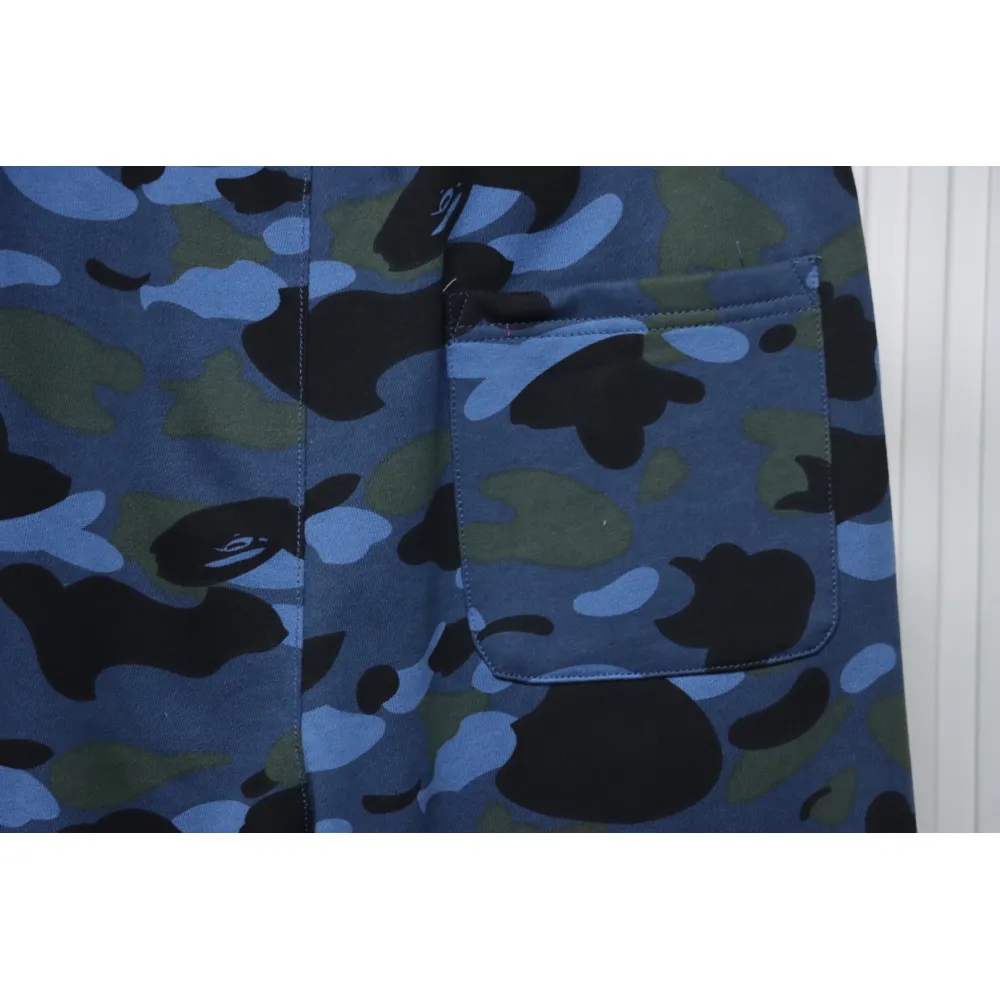 BAPE Camouflage Shark Mouth Shorts Blue