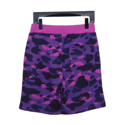 BAPE Camouflage Shark Mouth Shorts Purple 02