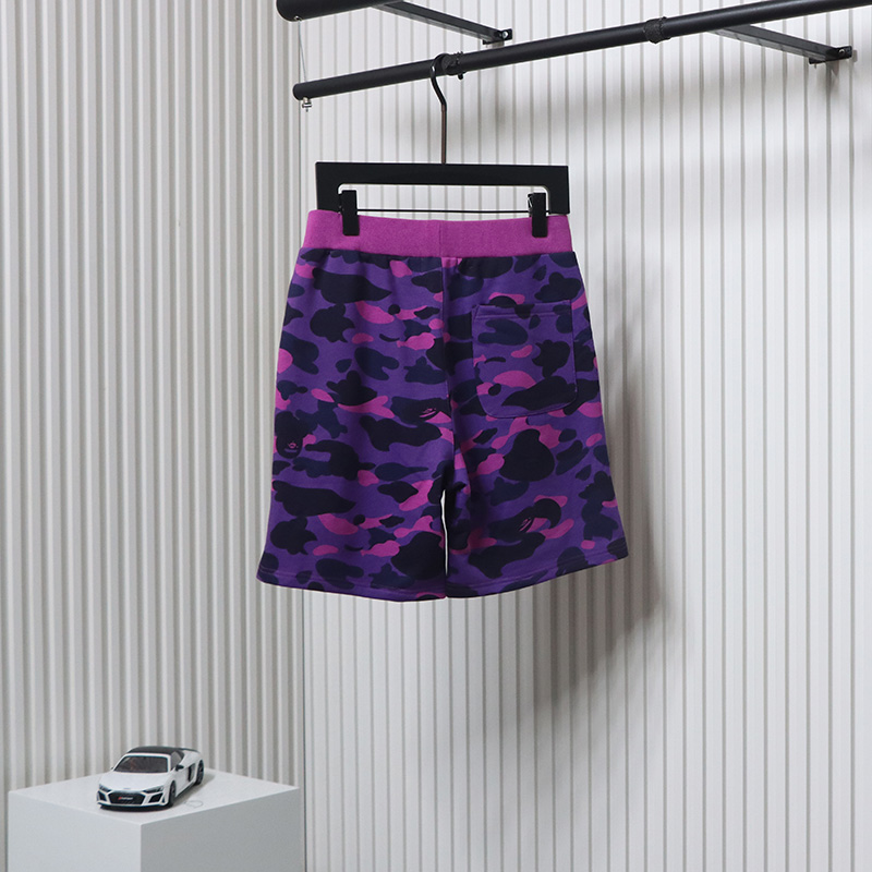BAPE Camouflage Shark Mouth Shorts Purple