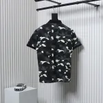 BAPE Classic Black And White Camouflage Short-Sleeved Black