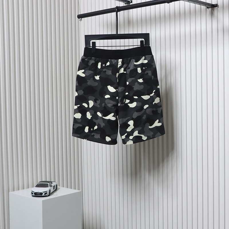 BAPE Classic Black Snd White Camouflage Shorts Black