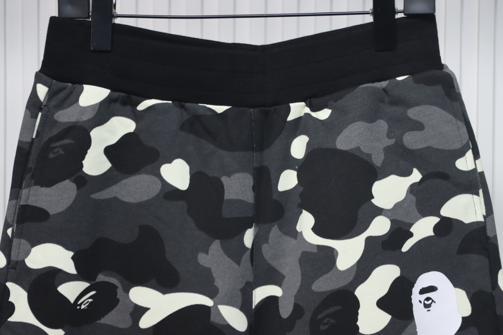 BAPE Classic Black Snd White Camouflage Shorts Black