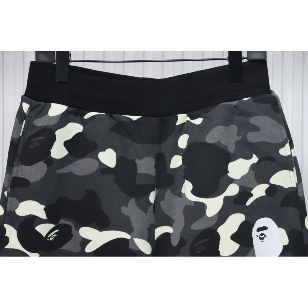 BAPE Classic Black Snd White Camouflage Shorts Black