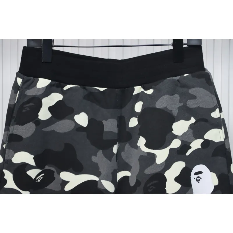 BAPE Classic Black Snd White Camouflage Shorts Black