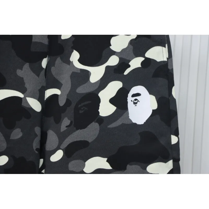 BAPE Classic Black Snd White Camouflage Shorts Black