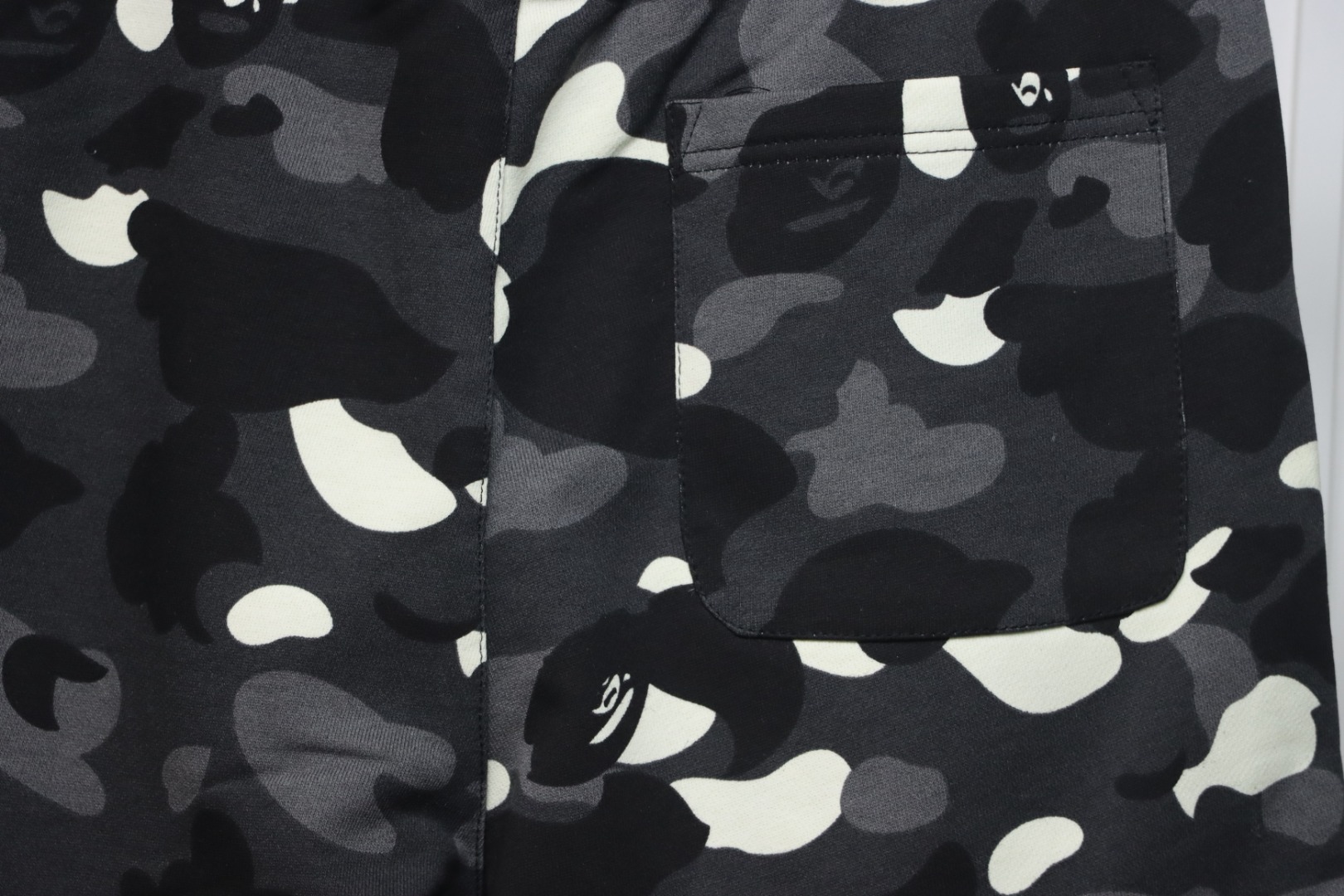 BAPE Classic Black Snd White Camouflage Shorts Black