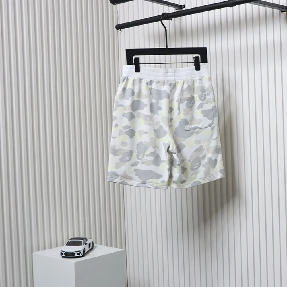 BAPE Classic Black Snd White Camouflage Shorts White