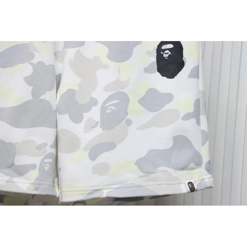 BAPE Classic Black Snd White Camouflage Shorts White
