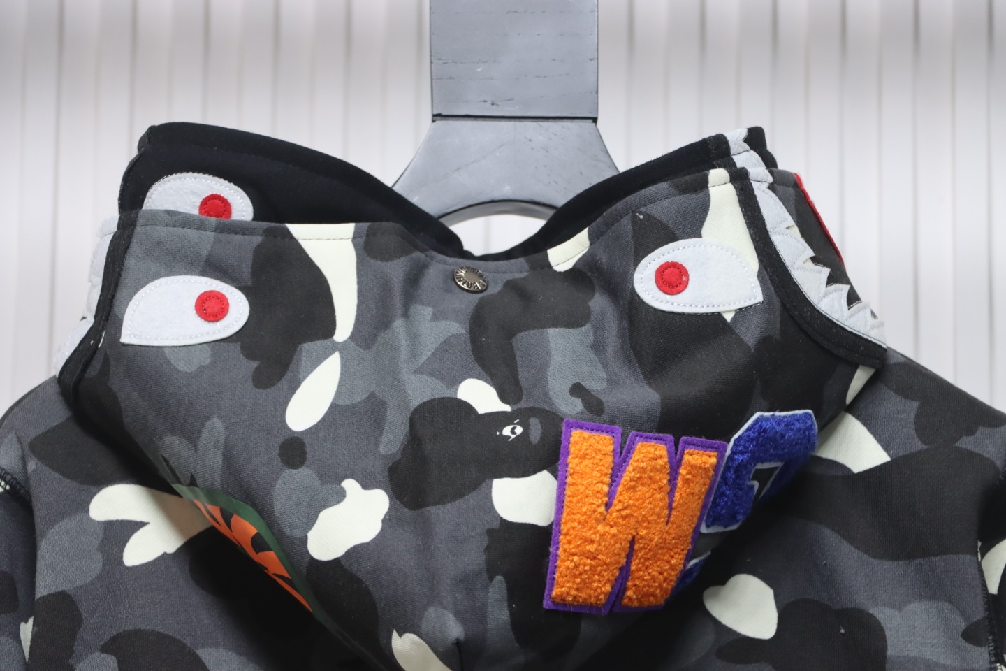 BAPE Luminous Camouflage Double Hooded Hoodie Black