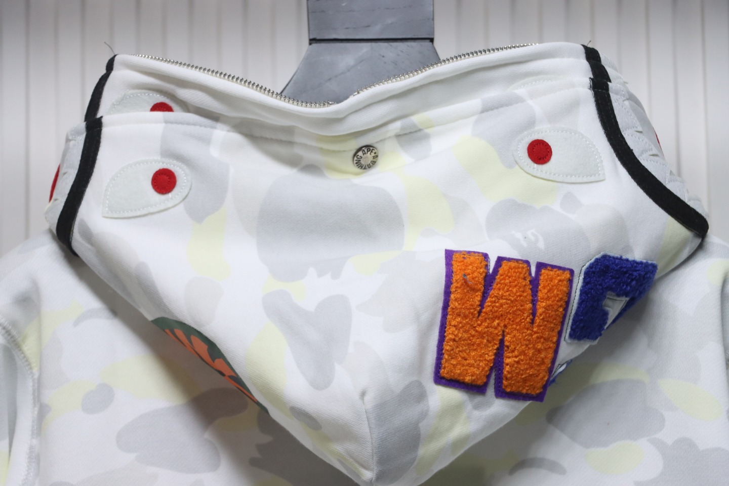 BAPE Luminous Camouflage Double Hooded Hoodie White