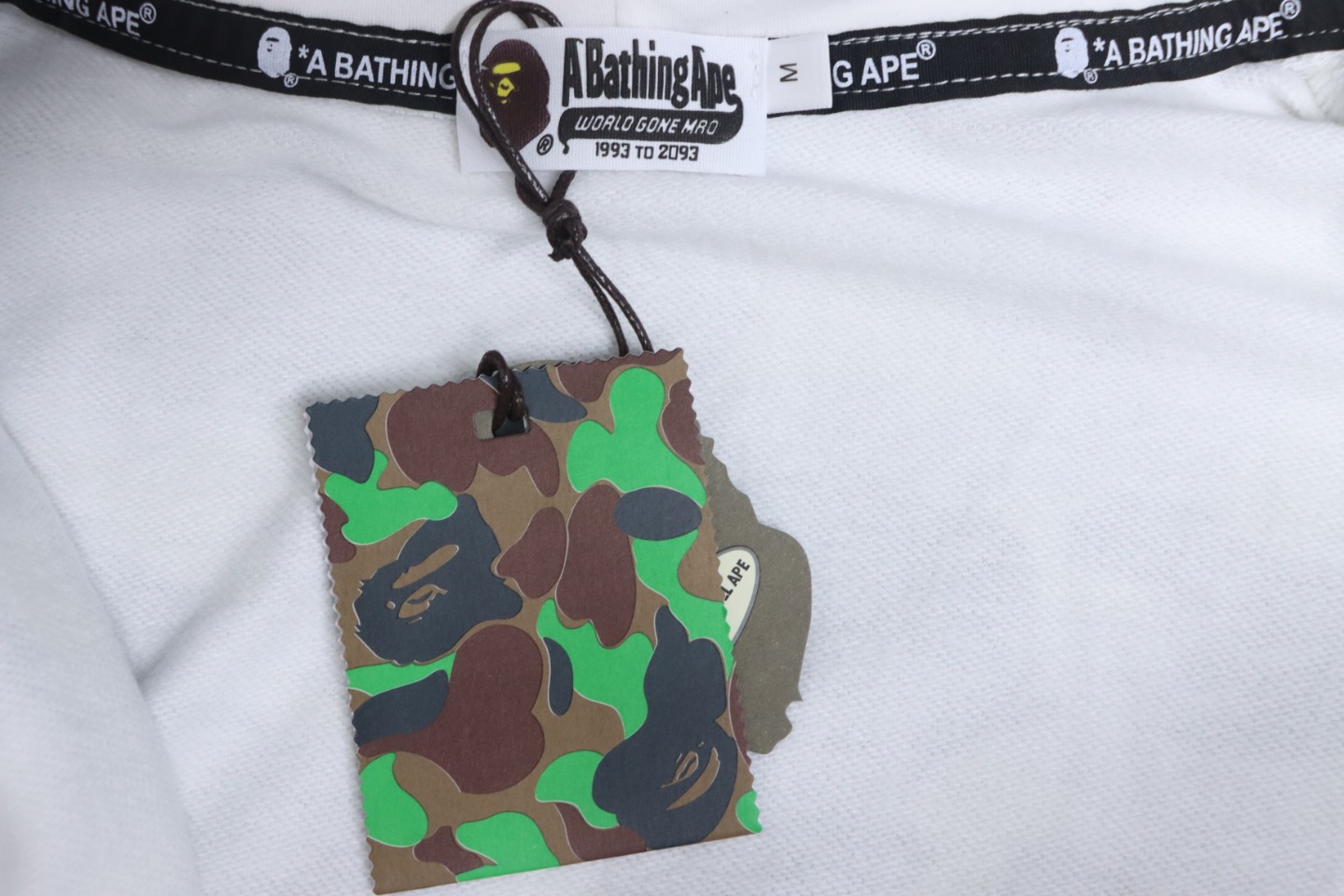 BAPE Luminous Camouflage Double Hooded Hoodie White