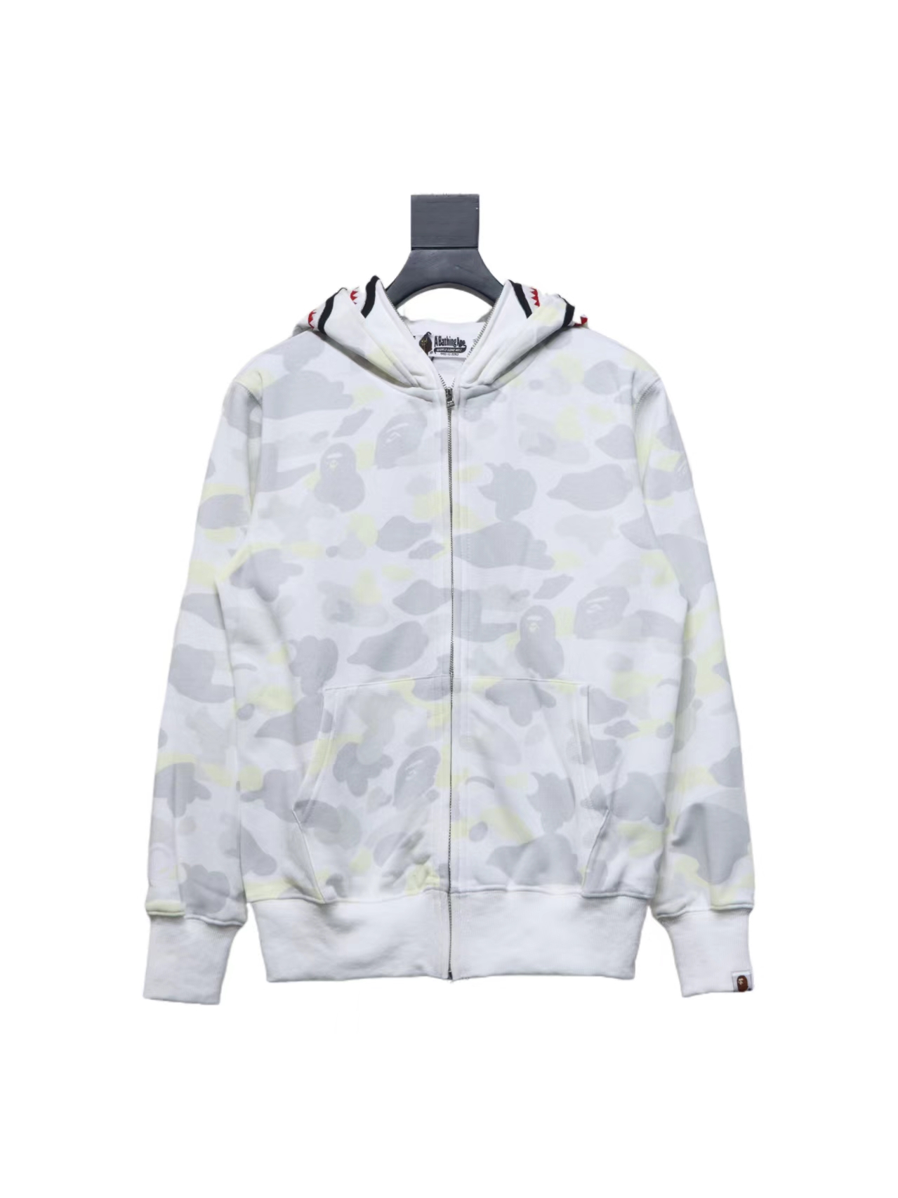 BAPE Luminous Camouflage Double Hooded Hoodie White