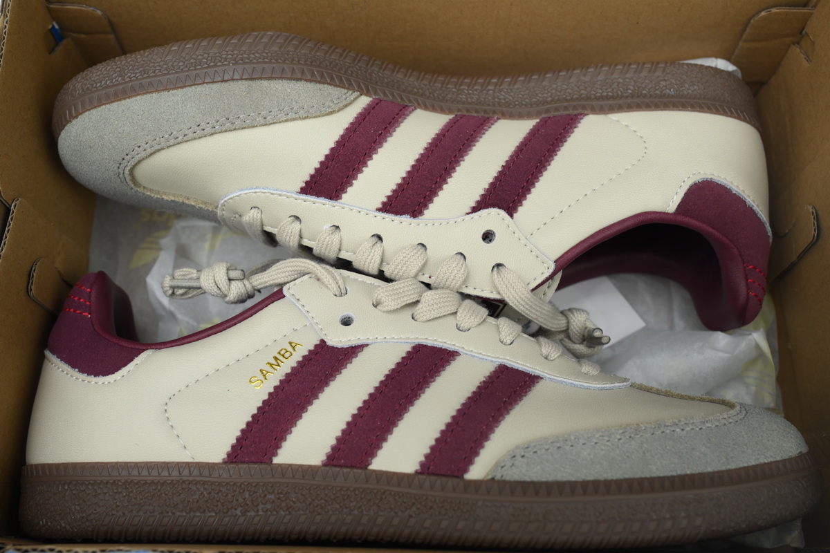 Adidas Samba OG Putty Grey Maroon ID1482