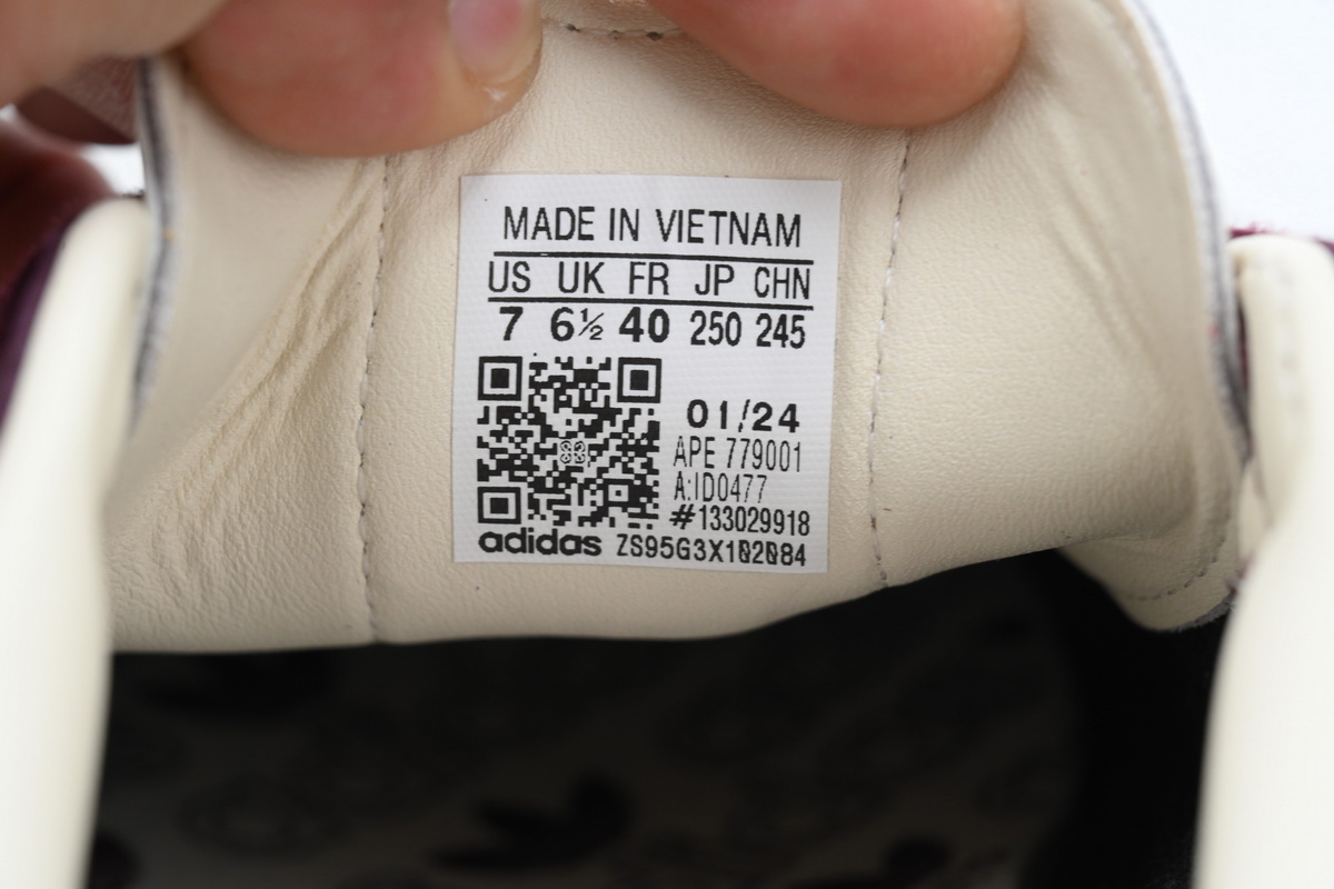 Adidas Samba OG Maroon Gold Metallic (Women's)  ID0477