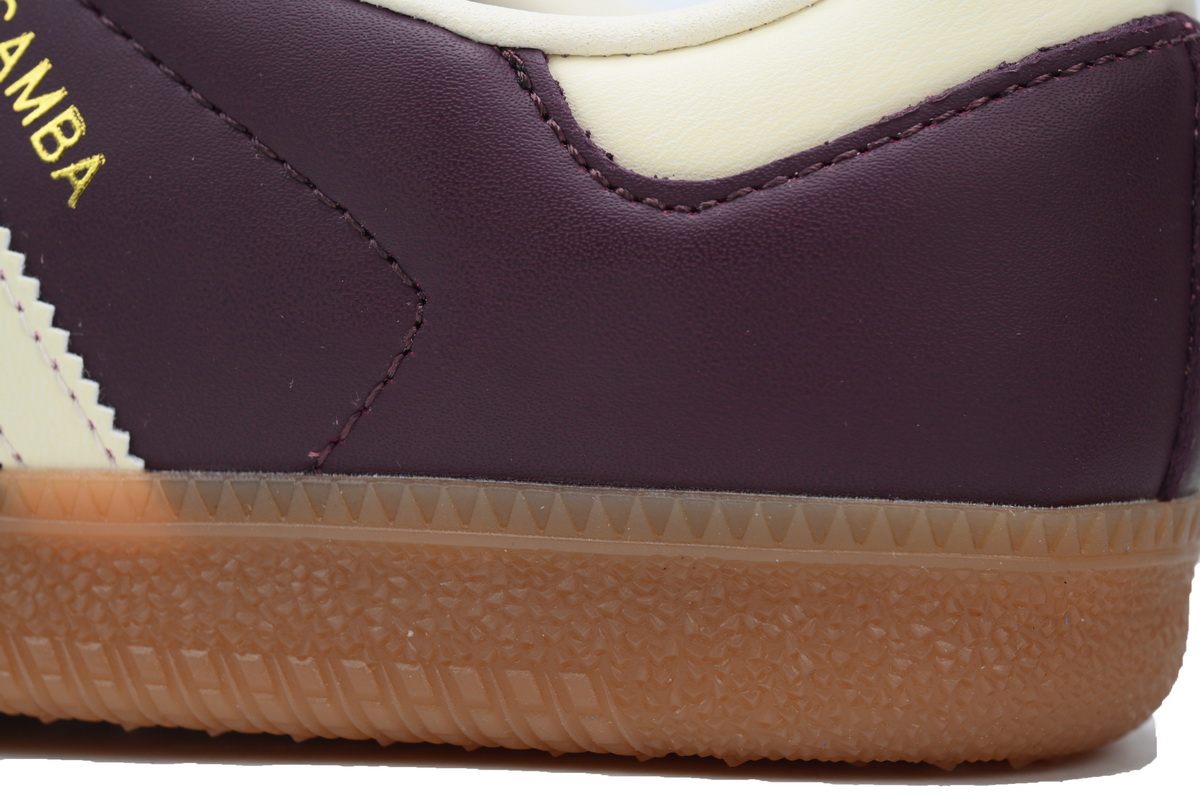 Adidas Samba OG Maroon Gold Metallic (Women's)  ID0477