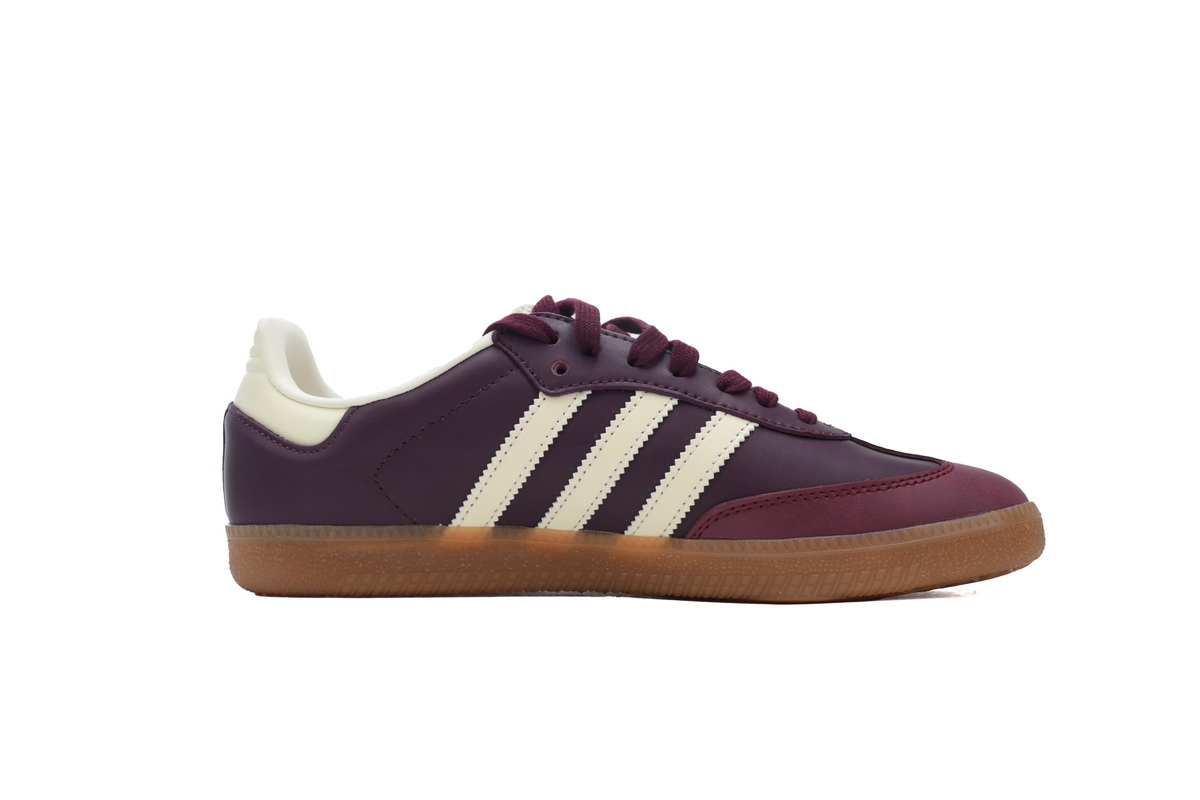 Adidas Samba OG Maroon Gold Metallic (Women's)  ID0477