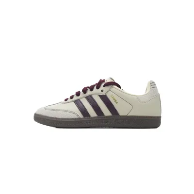 adidas Samba OG Wonder White Maroon (Women's)  IG1987 01