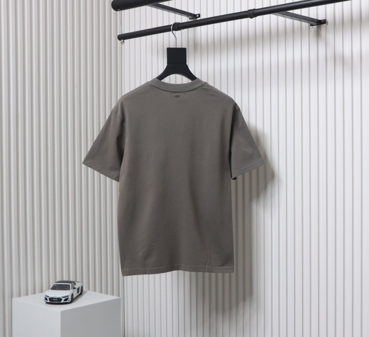 Ami Paris 25SS embroidered heart short-sleeved T-shirt Grey