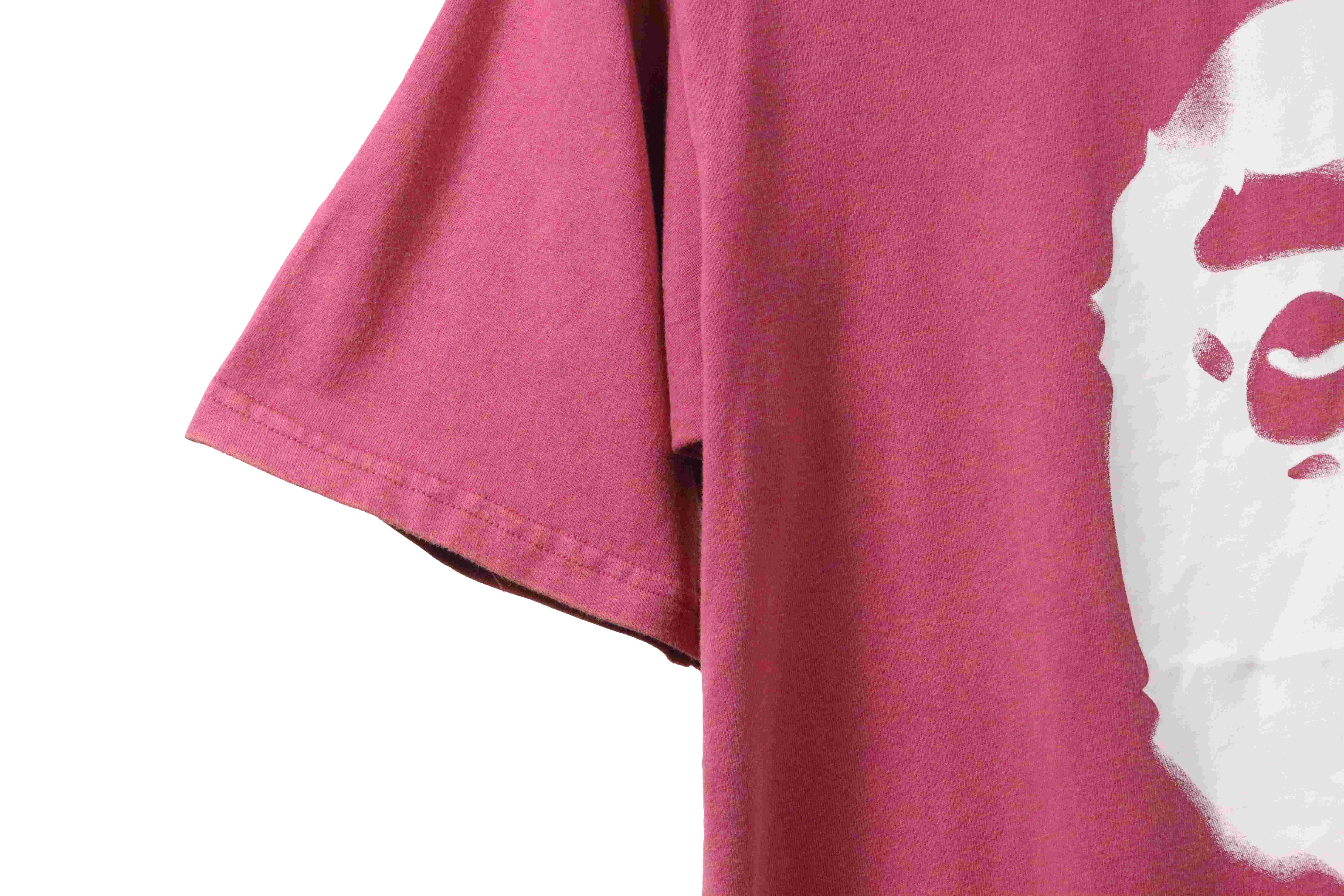 BAPE Ape Head Letter Printed Short Sleeve Purple