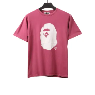 BAPE Ape Head Letter Printed Short Sleeve Purple 01