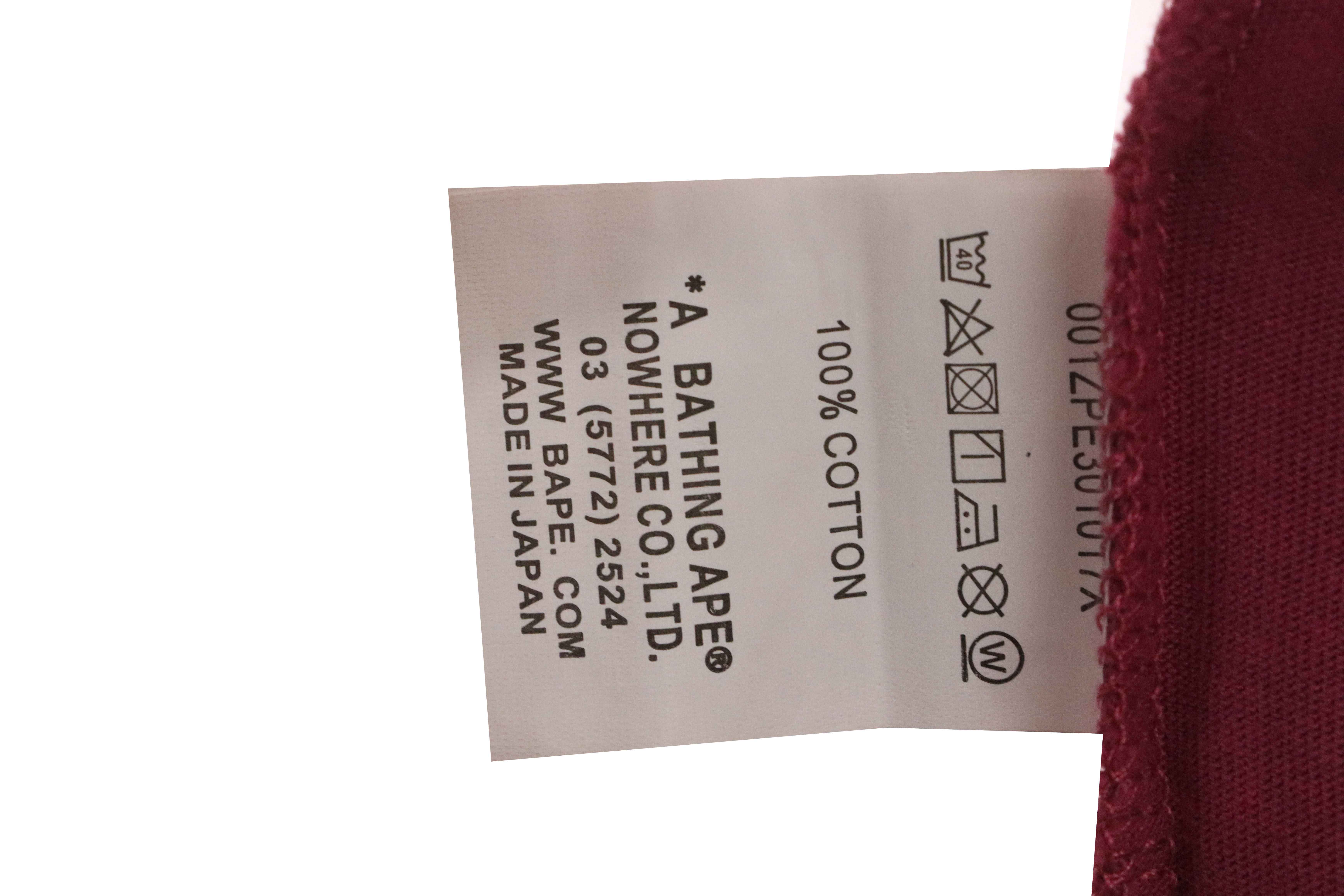 BAPE Ape Head Letter Printed Short Sleeve Purple