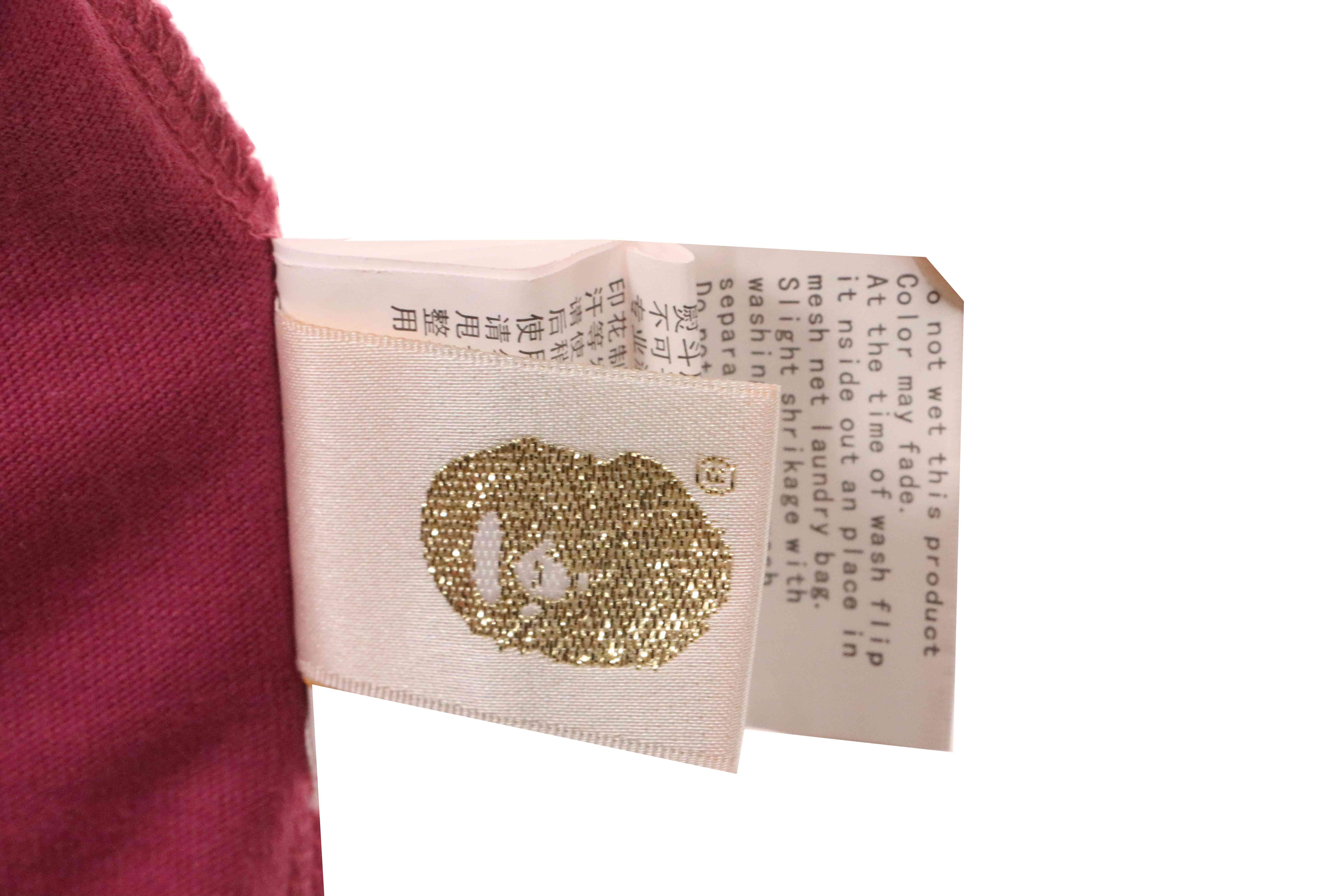 BAPE Ape Head Letter Printed Short Sleeve Purple