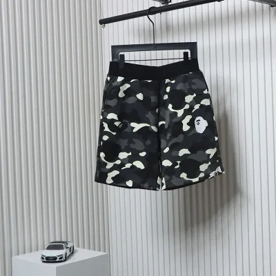 BAPE classic black and white camouflage shorts 02