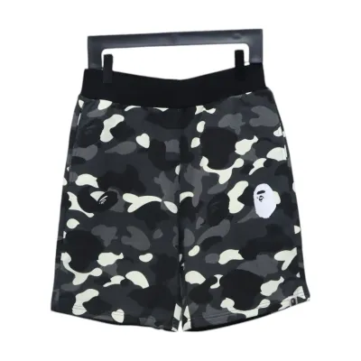 BAPE classic black and white camouflage shorts 01