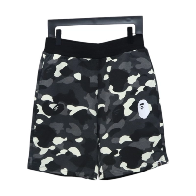 BAPE classic black and white camouflage shorts 01