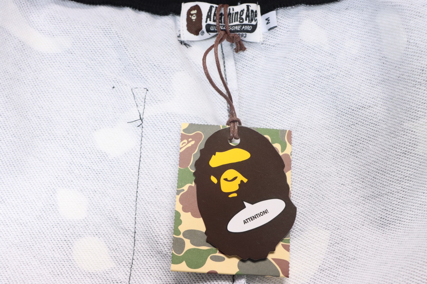 BAPE classic black and white camouflage shorts